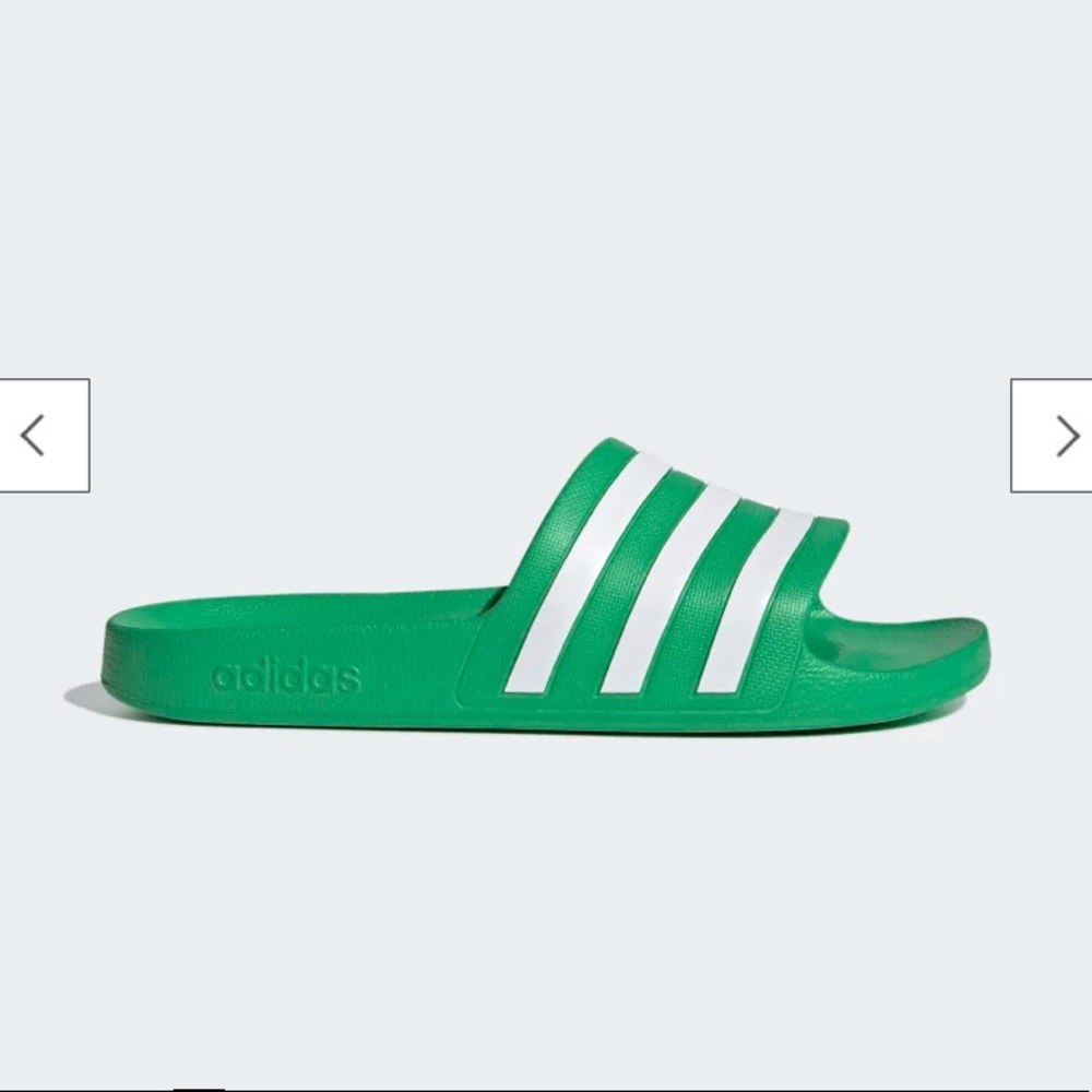 Adidas Adilette Aqua Vivid Green Slides!